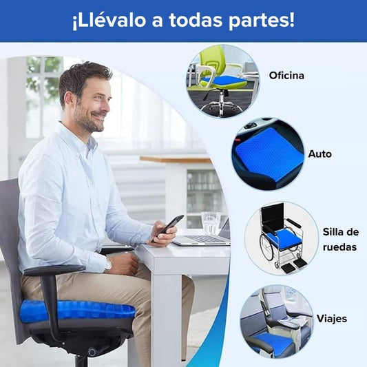 Cojín de gel flexible - ¡Comodidad real durante todo el día!