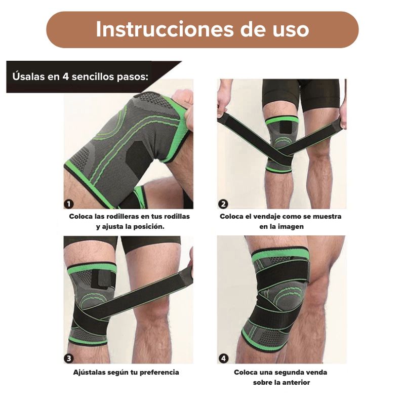 Rodillera con compresión elástica