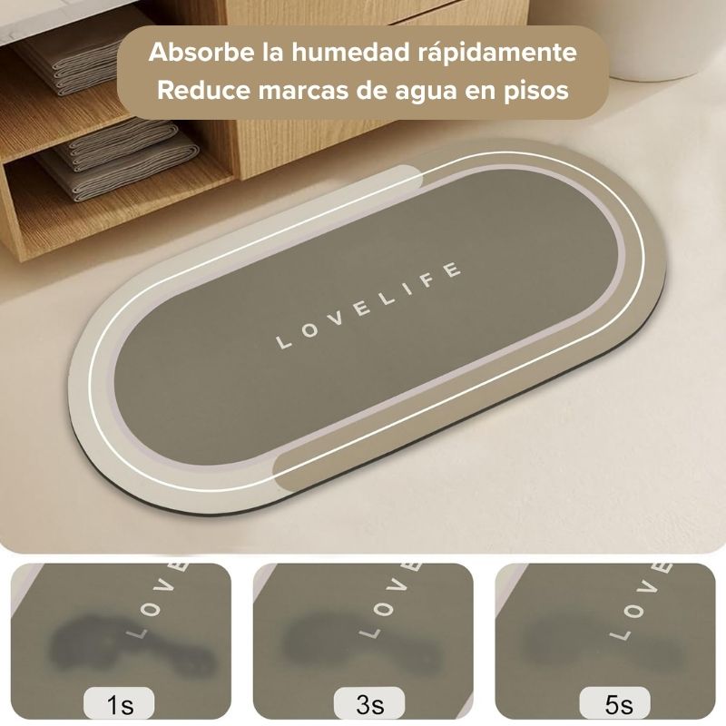 DryStepHome Alfombra antideslizante con secado instantáneo - Mantiene tu hogar más limpio y moderno