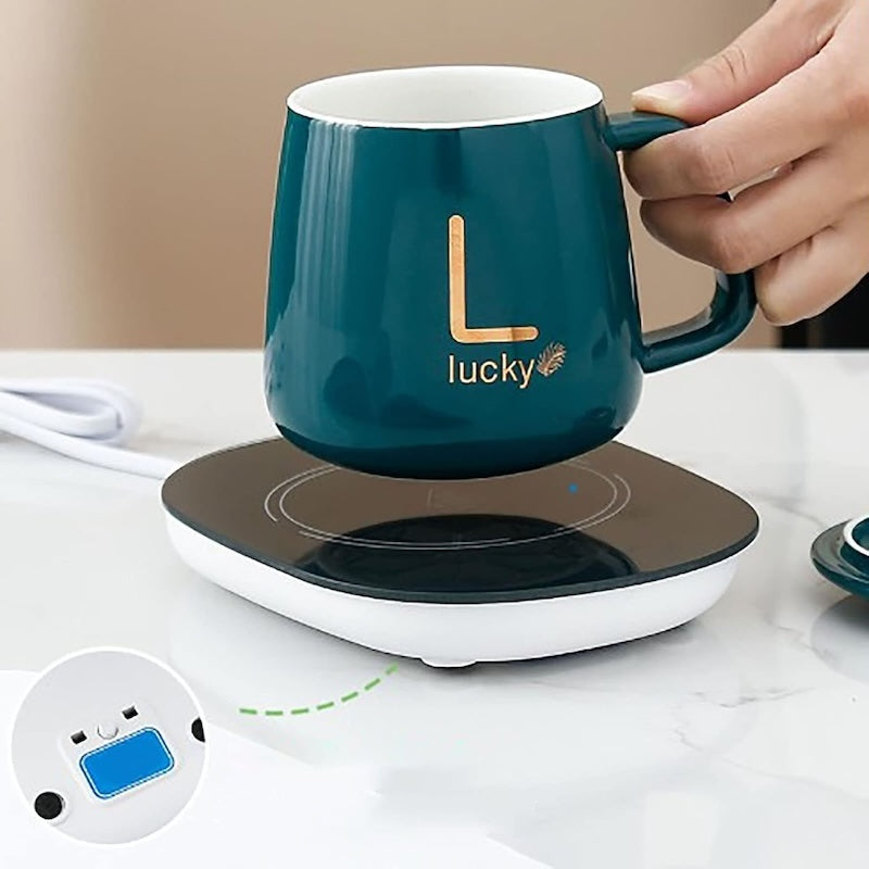 HeatMug Taza con Calentador Eléctrico - Conserva el calor de tu bebida