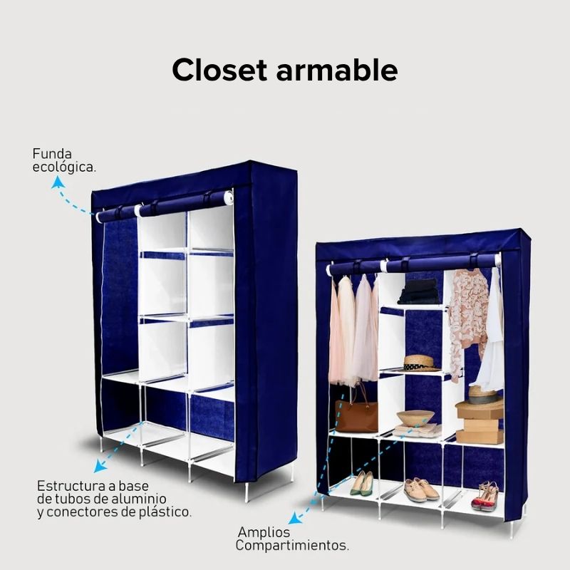 NovaCloset Closet Portátil - Mantén tu ropa protegida y siempre ordenada