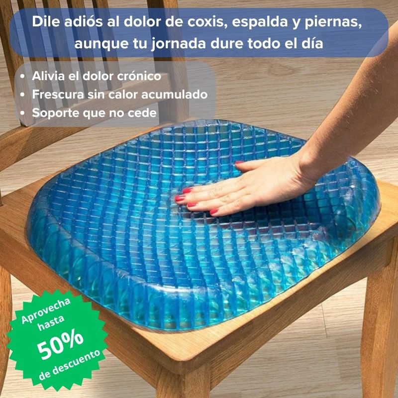 Cojín de gel flexible - ¡Comodidad real durante todo el día!