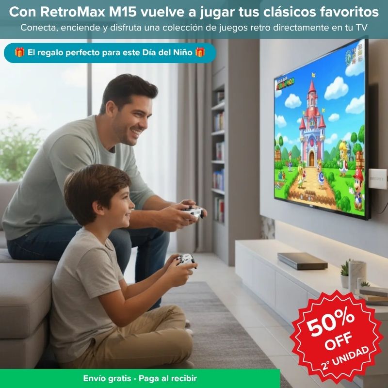 RetroMax M15 Consola de Juegos Retro - ¡Revive tus clásicos en casa!