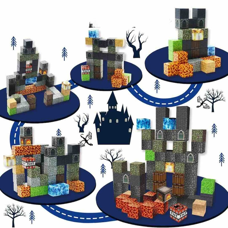 MagniCraft Bloques Magnéticos - ¡Crea aventuras bloque a bloque!