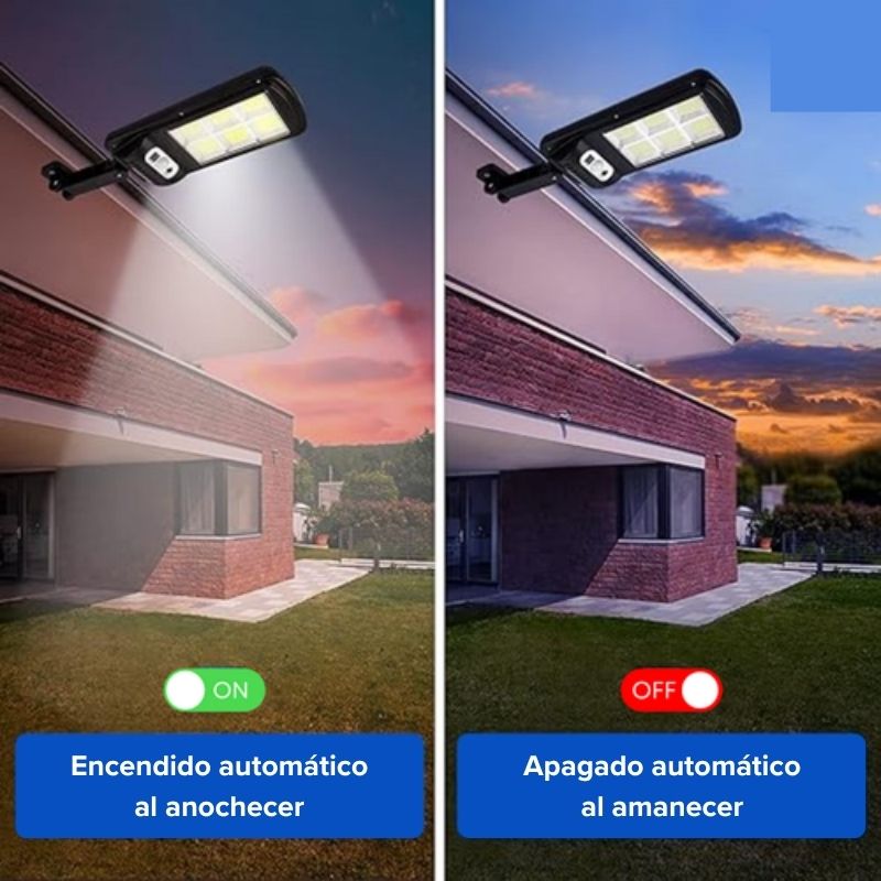 SolarBeam Foco Solar - Luz exterior con sensor de movimiento - Pack 3 unidades