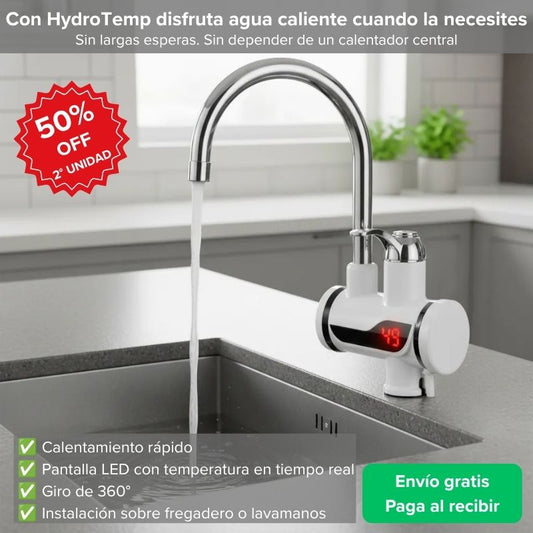 HydroTemp Grifo Calentador de Agua Eléctrico - Agua caliente al instante