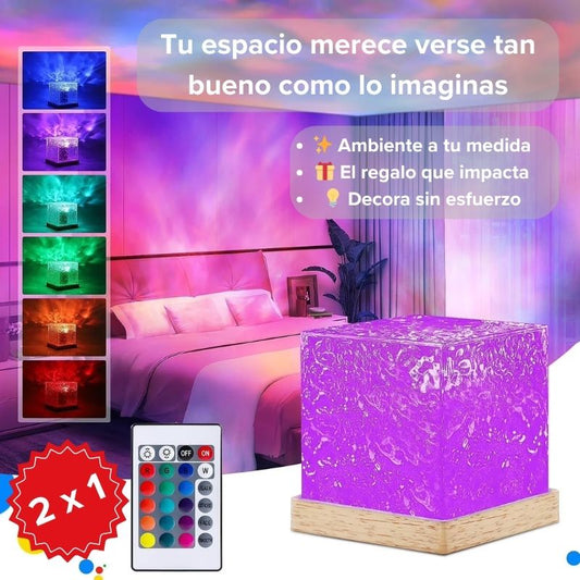 Lampara Aurora Boreal 16 colores - Relaja y decora tu espacio