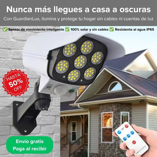 GuardianLux Lámpara solar LED - Luz automática para tu seguridad