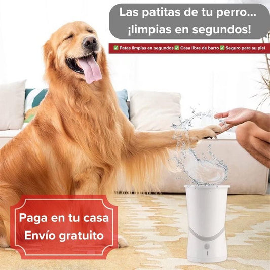 Limpiador de patas para perros - Limpia y masajea las patas de tu peludo de forma suave y automática