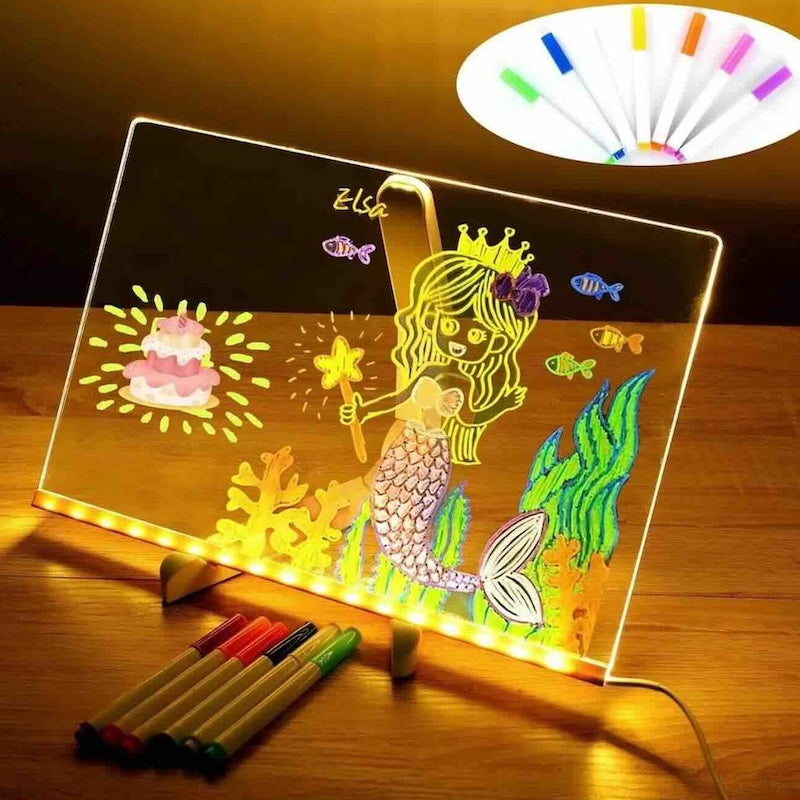 LumiBoard Pizarra acrílica LED - ¡Escribe, borra y vuelve a crear!