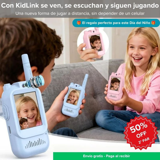 KidLink Walkie Talkies de Video con Pantalla - ¡Comunicación y diversión sin parar!