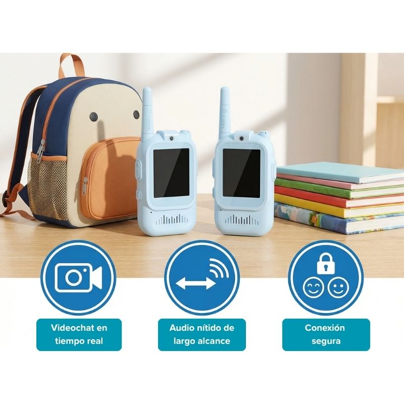 KidLink Walkie Talkies de Video con Pantalla - ¡Comunicación y diversión sin parar!